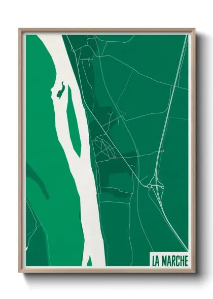Une affiche de carte sur La Marche