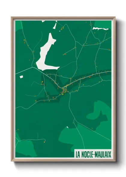 Une affiche de carte sur La Nocle-Maulaix