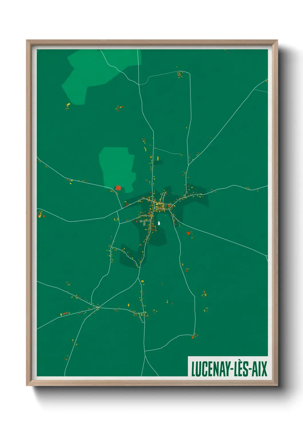 Un poster carteLucenay-lès-Aix