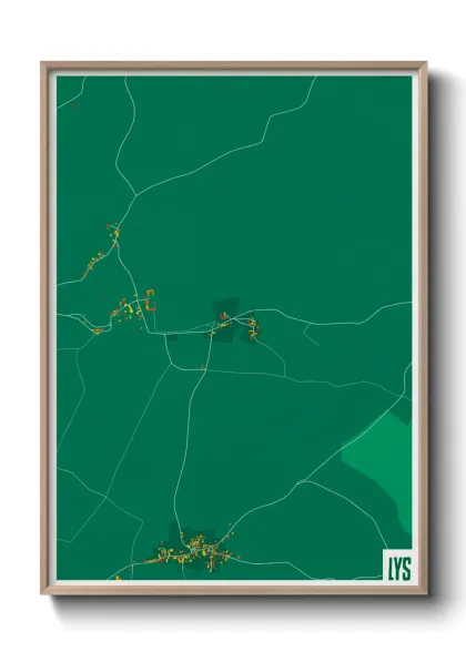 Une affiche de carte sur Lys