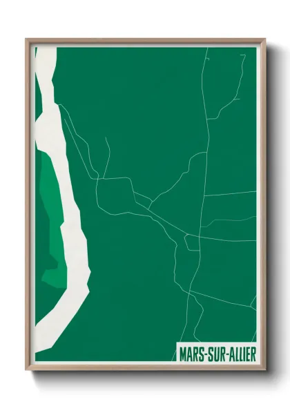 Une affiche de carte sur Mars-sur-Allier