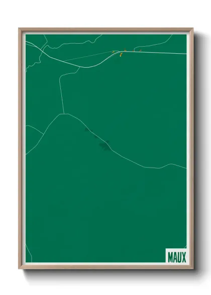 Une affiche de carte sur Maux