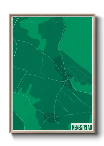 Une affiche de carte sur Menestreau