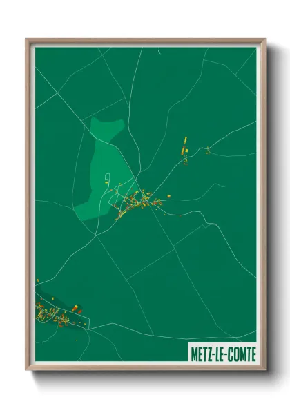 Une affiche de carte sur Metz-le-Comte