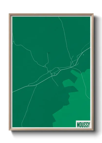 Une affiche de carte sur Moussy
