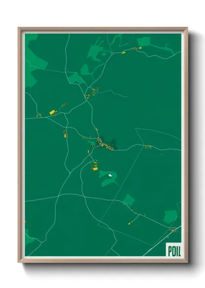 Une affiche de carte sur Poil