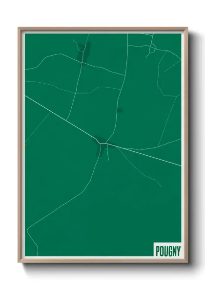 Une affiche de carte sur Pougny
