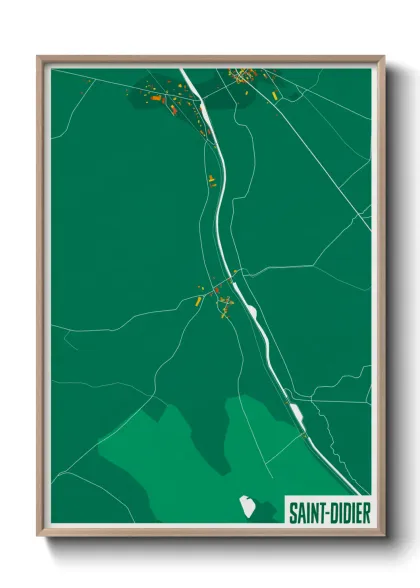 Une affiche de carte sur Saint-Didier