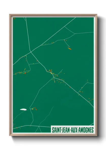 Une affiche de carte sur Saint-Jean-aux-Amognes