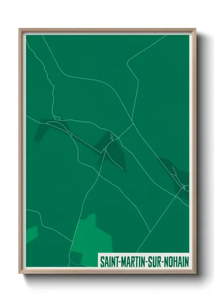 Une affiche de carte sur Saint-Martin-sur-Nohain