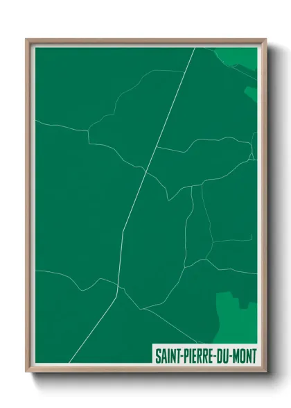 Une affiche de carte sur Saint-Pierre-du-Mont