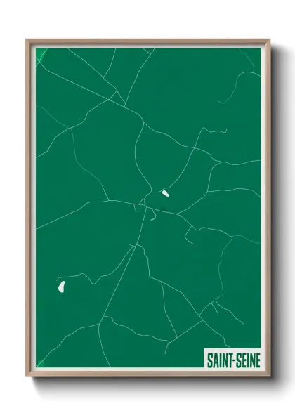 Une affiche de carte sur Saint-Seine