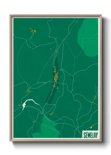 Une affiche de carte sur Sémelay