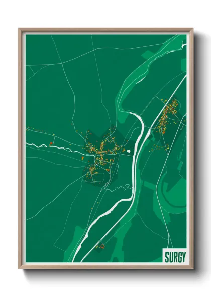 Une affiche de carte sur Surgy