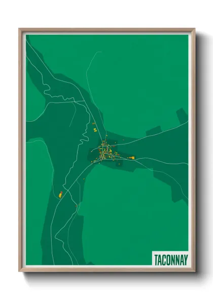 Une affiche de carte sur Taconnay