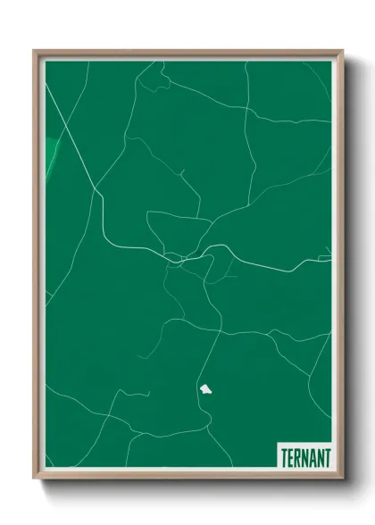 Une affiche de carte sur Ternant