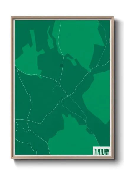Une affiche de carte sur Tintury