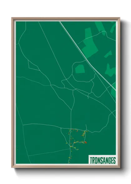 Une affiche de carte sur Tronsanges