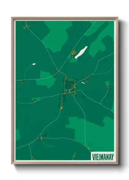 Une affiche de carte sur Vielmanay