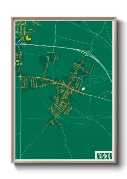 Une affiche de carte sur Abscon