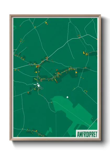 Une affiche de carte sur Amfroipret