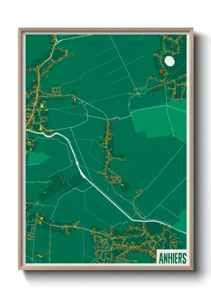 Une affiche de carte sur Anhiers
