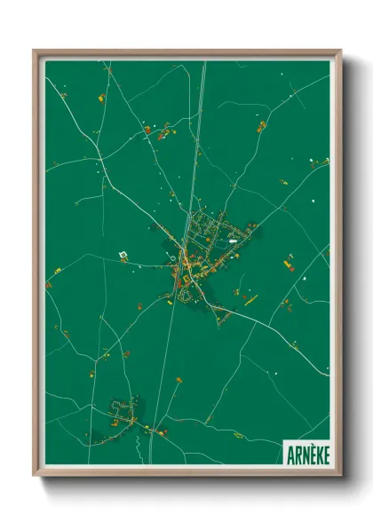 Une affiche de carte sur Arnèke