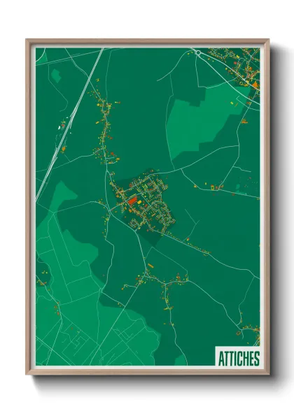 Une affiche de carte sur Attiches