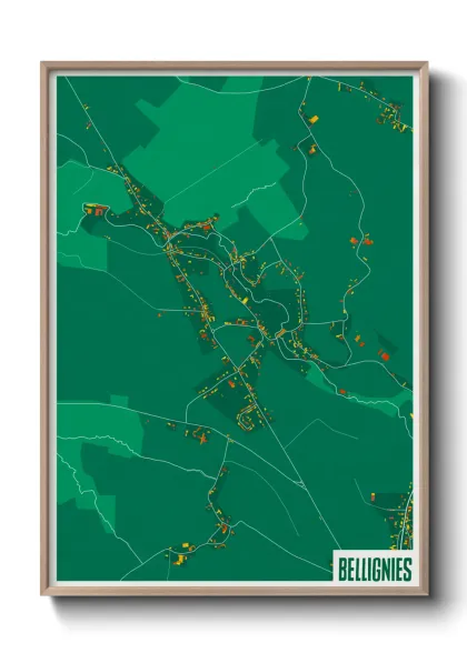 Une affiche de carte sur Bellignies