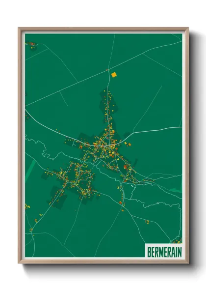 Une affiche de carte sur Bermerain