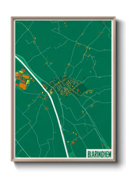 Une affiche de carte sur Blaringhem