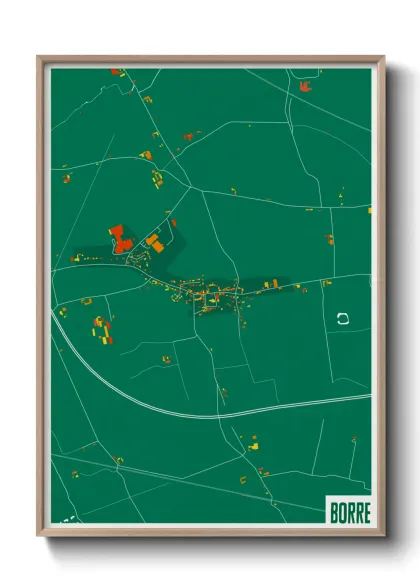 Une affiche de carte sur Borre