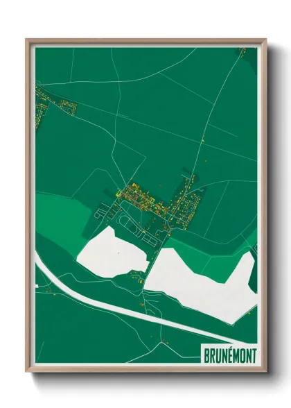 Une affiche de carte sur Brunémont