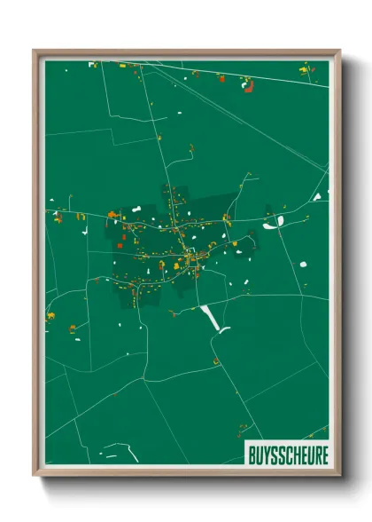 Une affiche de carte sur Buysscheure