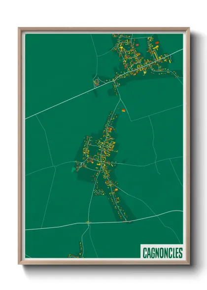 Une affiche de carte sur Cagnoncles