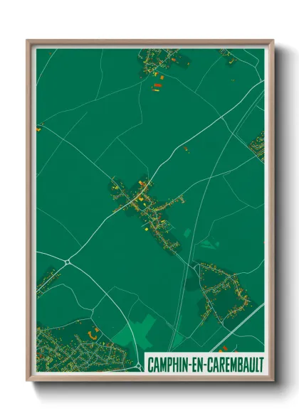 Une affiche de carte sur Camphin-en-Carembault