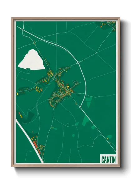 Une affiche de carte sur Cantin