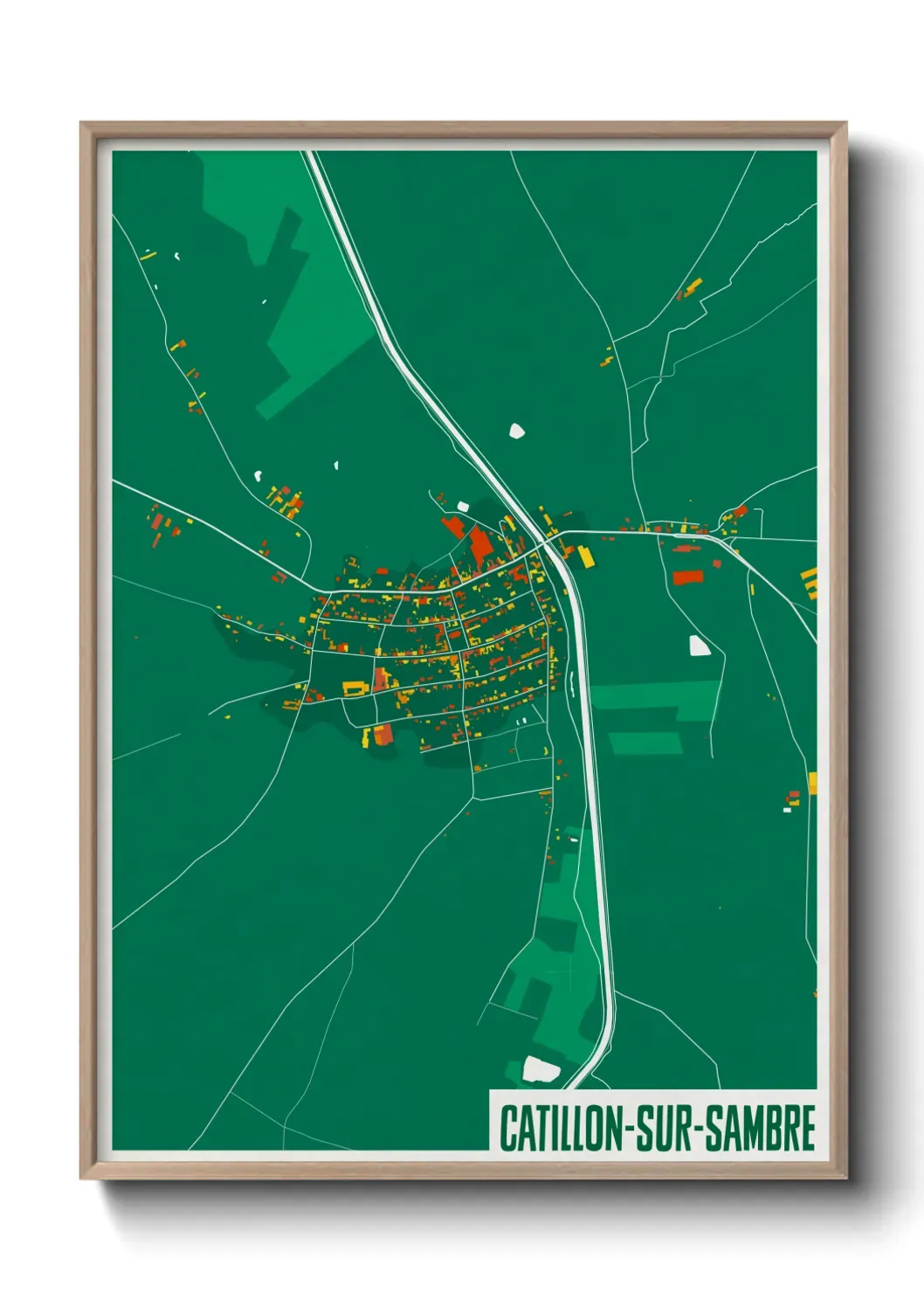 Un poster carteCatillon-sur-Sambre