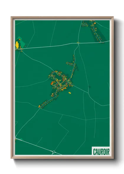Une affiche de carte sur Cauroir