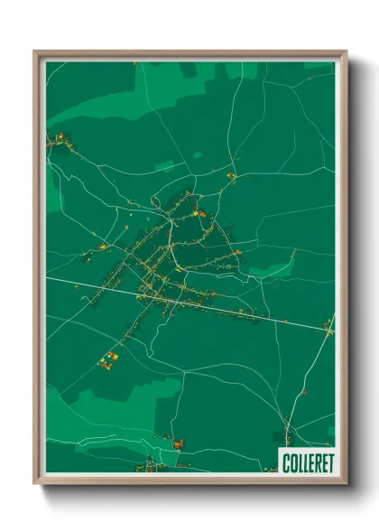 Une affiche de carte sur Colleret