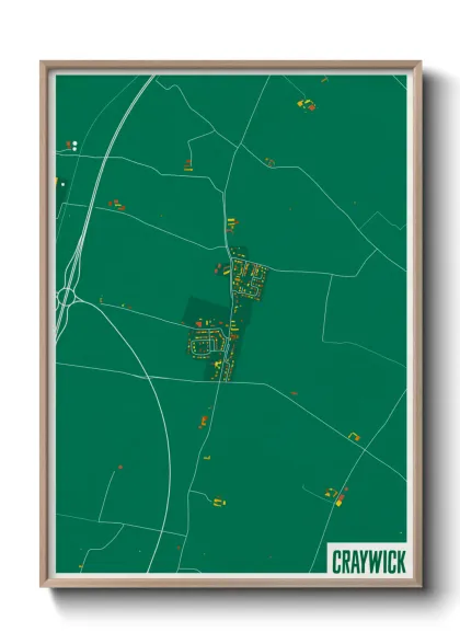 Une affiche de carte sur Craywick