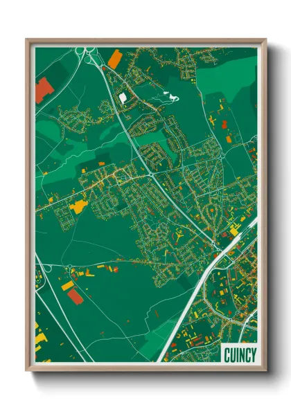 Une affiche de carte sur Cuincy