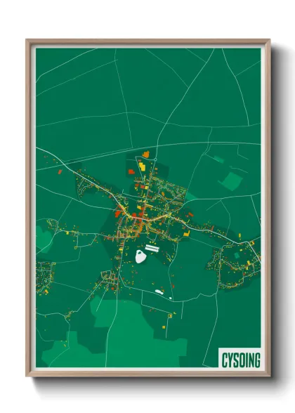 Une affiche de carte sur Cysoing