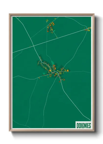 Une affiche de carte sur Doignies