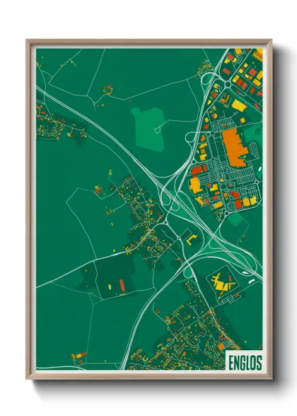 Une affiche de carte sur Englos