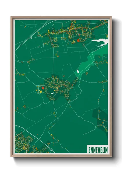 Une affiche de carte sur Ennevelin