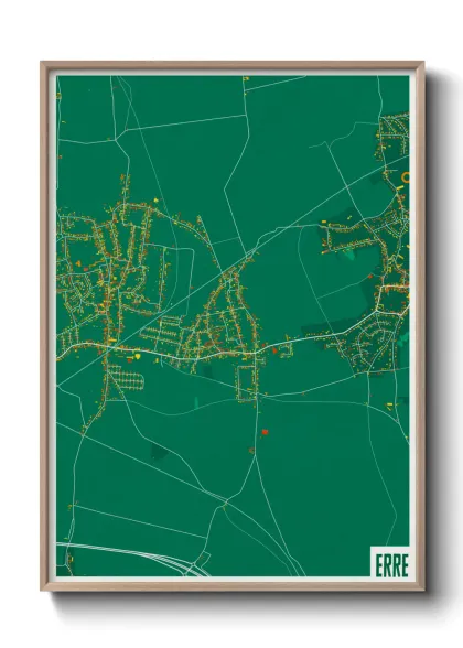 Une affiche de carte sur Erre