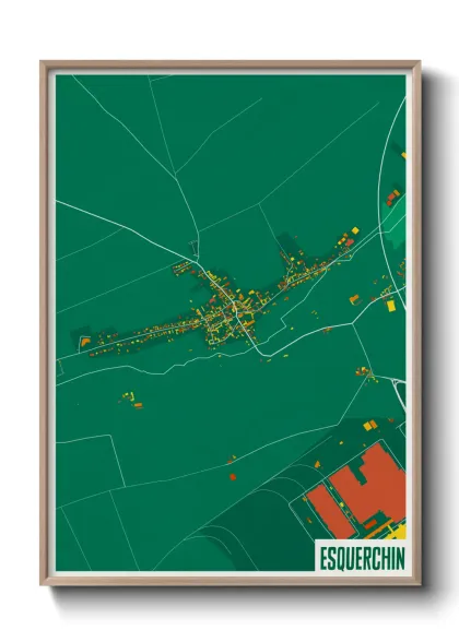 Une affiche de carte sur Esquerchin