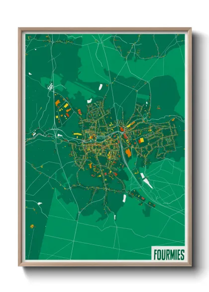 Une affiche de carte sur Fourmies
