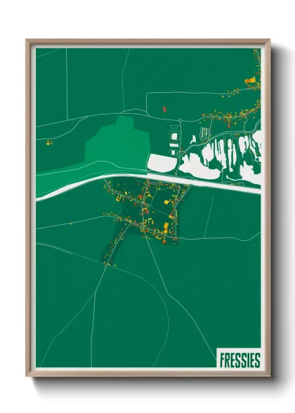 Une affiche de carte sur Fressies